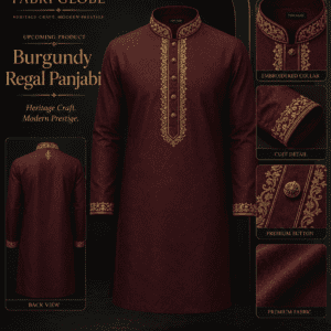 Burgundy Regal Panjabi