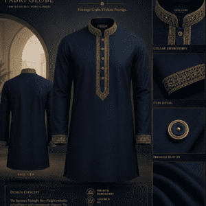 Midnight Navy Panjabi